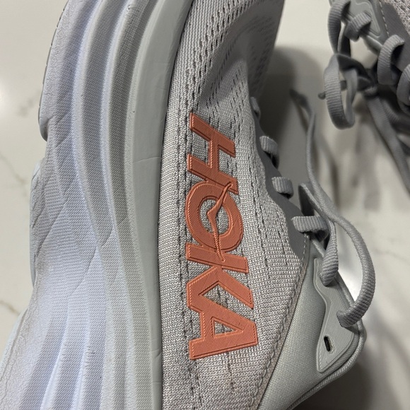 Hoka Women's Gray and Orange Athletic Shoes - Picture 11 of 17